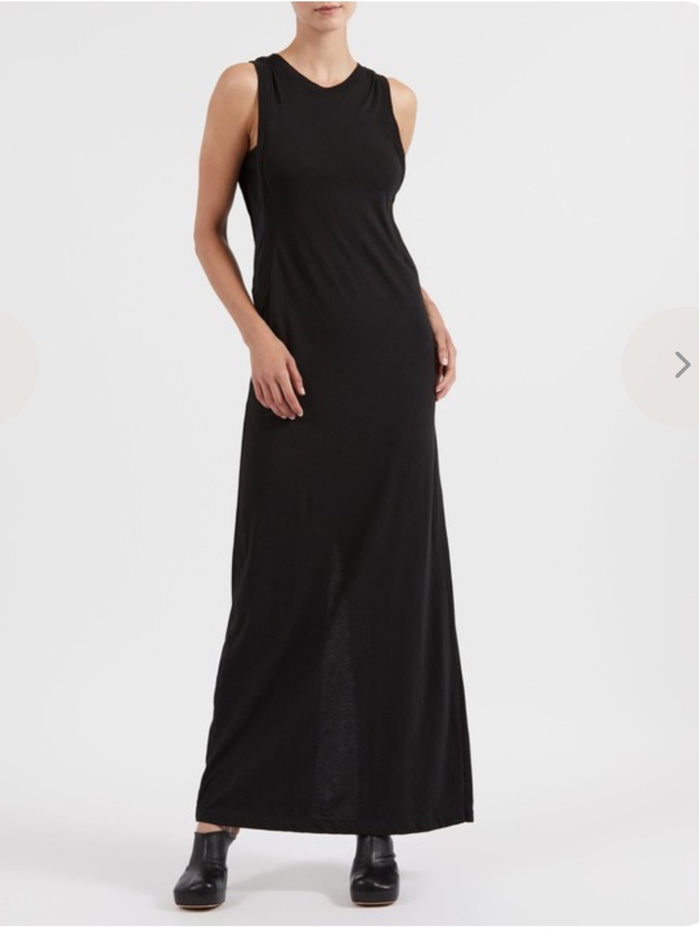 ATM Satin-paneled cotton-jersey maxi dress Black Size XS